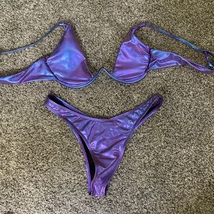 Rave purple metallic outfit